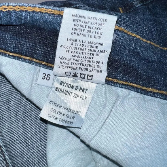 Hudson men’s 36 Byron 5pocket straight leg zip fly stretch,medium wash Jean - Picture 9 of 10